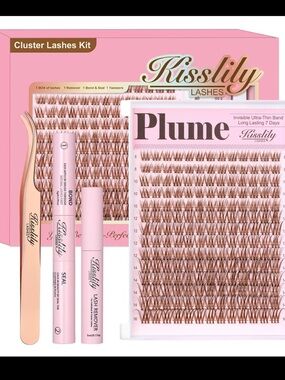 Kisslily DIY Cluster Lashes Kit – Professional Salon Look at Home